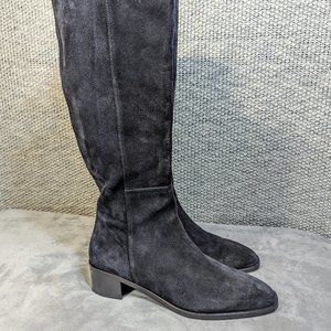 Aquatalia Remo Black Weatherproof Suede Boot Women's Size 9.5